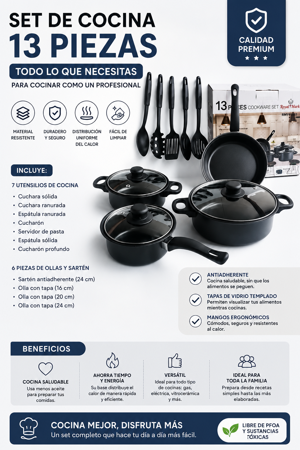 Juego de ollas 13 piezas – Cocina completa · Bogotá Express