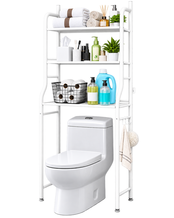 Organizador de baño metálico 3 niveles – Sin taladro · Bogotá Express