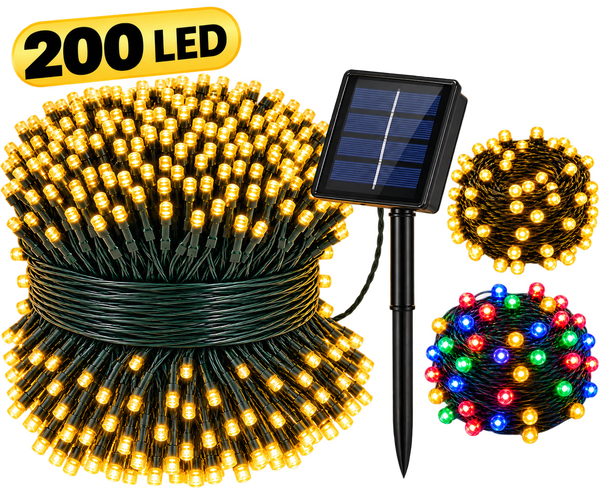 Luces navideñas solares 200 LED – Sin gastar luz · Bogotá Express