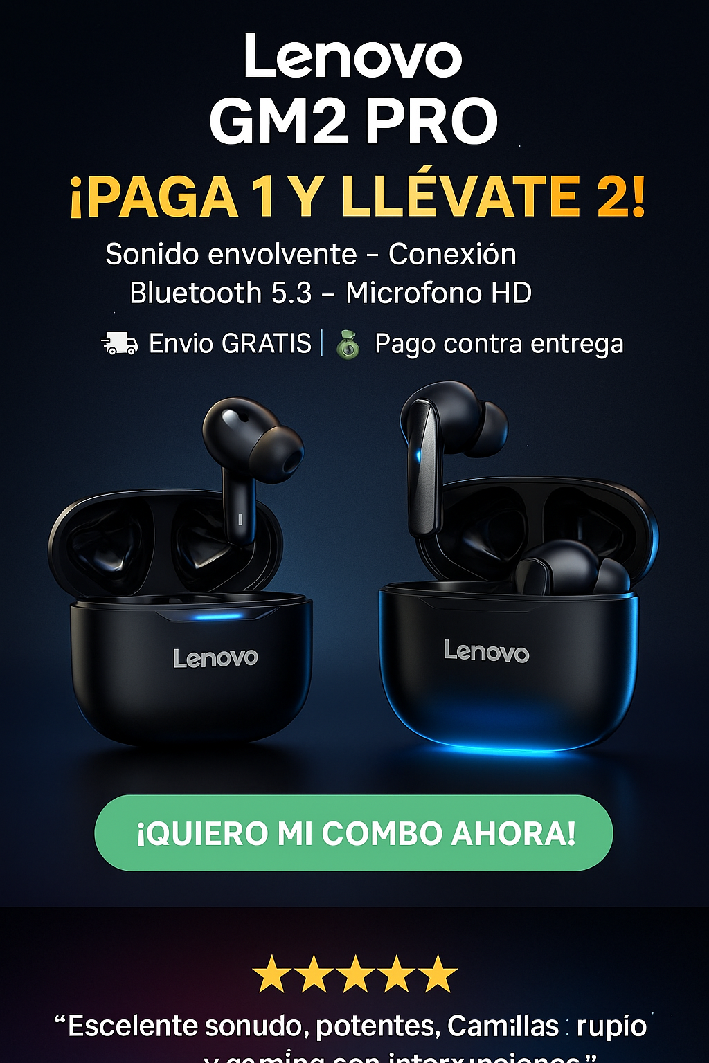 Lenovo LP40 Pro Duo Edition – Combo 2x1 con Tecnología Avanzada y Estilo Compacto