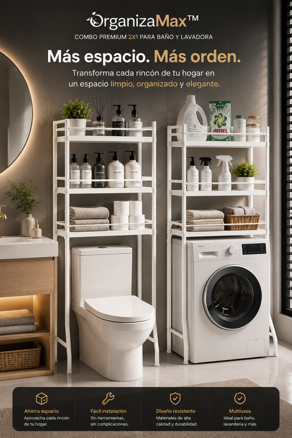 Combo organizador de baño y lavadora Lero Shop