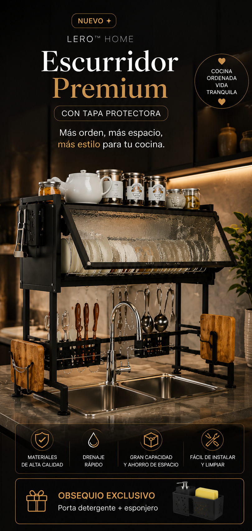 KitchenMax™ | Escurridor Premium Multifuncional ✨