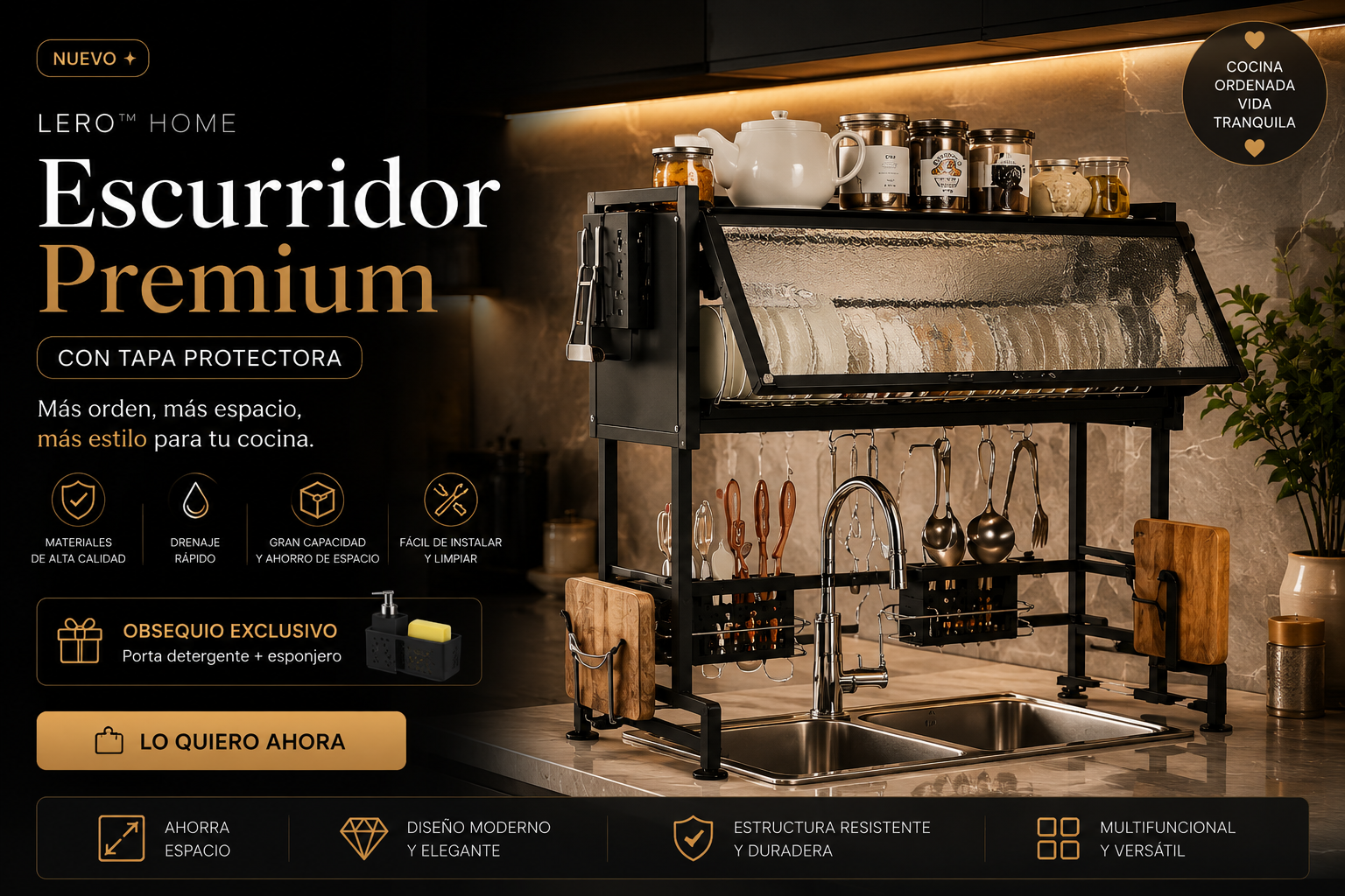 KitchenMax™ | Escurridor Premium Multifuncional ✨
