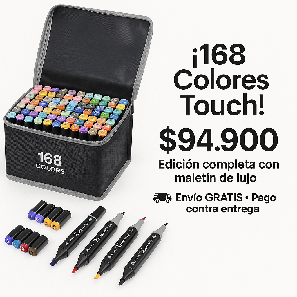 marcadores Touch Pro estuche organizador incluido