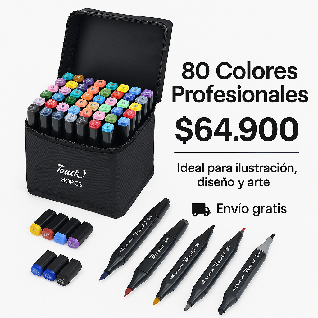 marcadores Touch Pro set profesional 168 colores