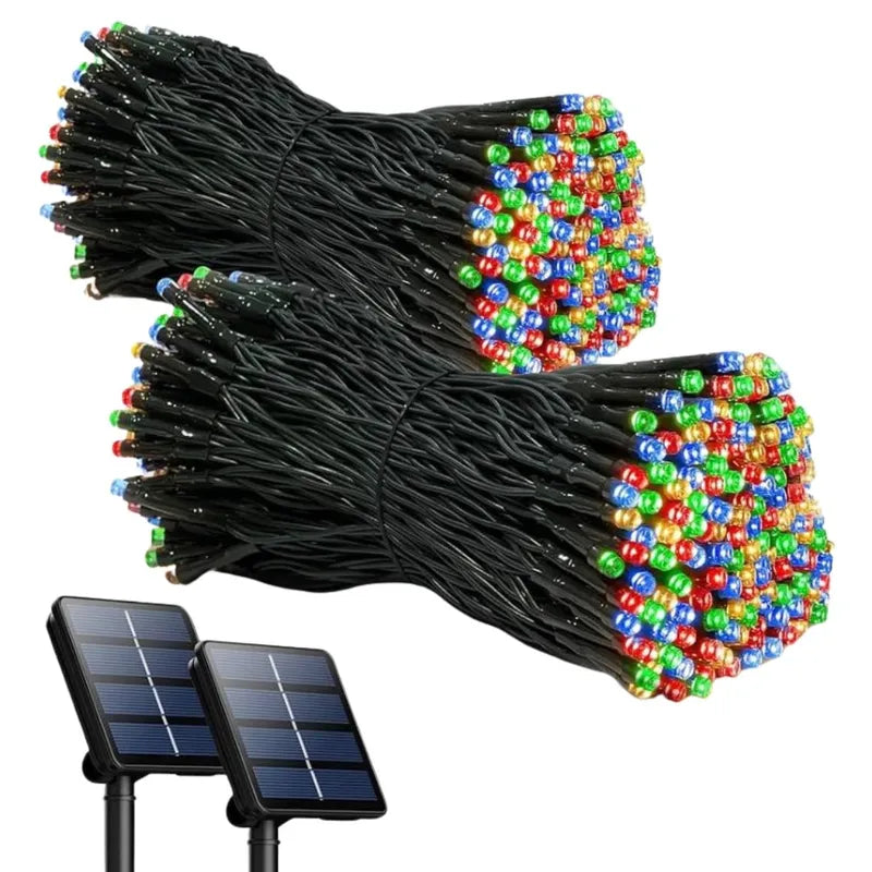 LUCES   NAVIDEÑAS   SOLARES  --2 UNIDADES X 10MTS CADA UNA