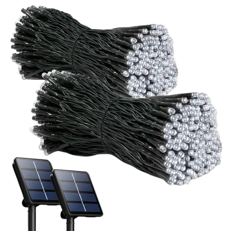 LUCES   NAVIDEÑAS   SOLARES  --2 UNIDADES X 10MTS CADA UNA