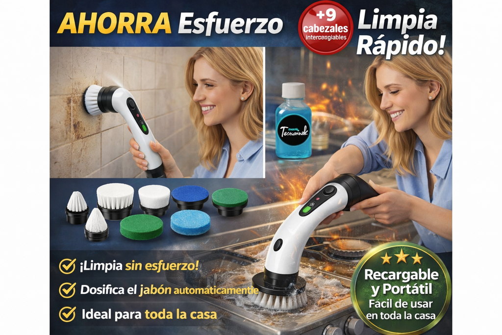 CleanPro™ | Cepillo Eléctrico Inteligente 9 en 1 ✨