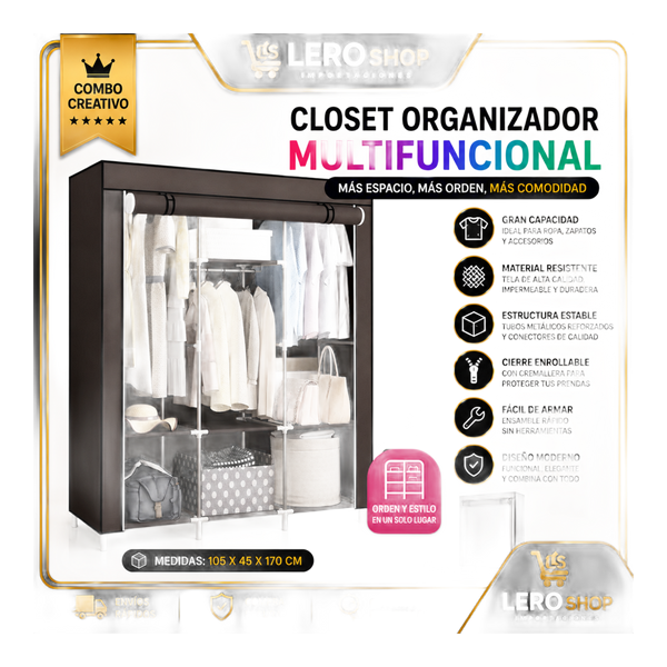 Armario de tela 3 puestos – Closet portátil · Bogotá Express