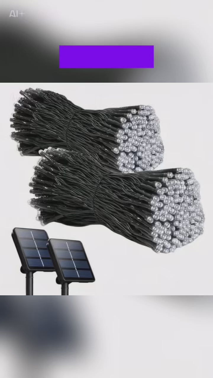 LUCES   NAVIDEÑAS   SOLARES  --2 UNIDADES X 10MTS CADA UNA